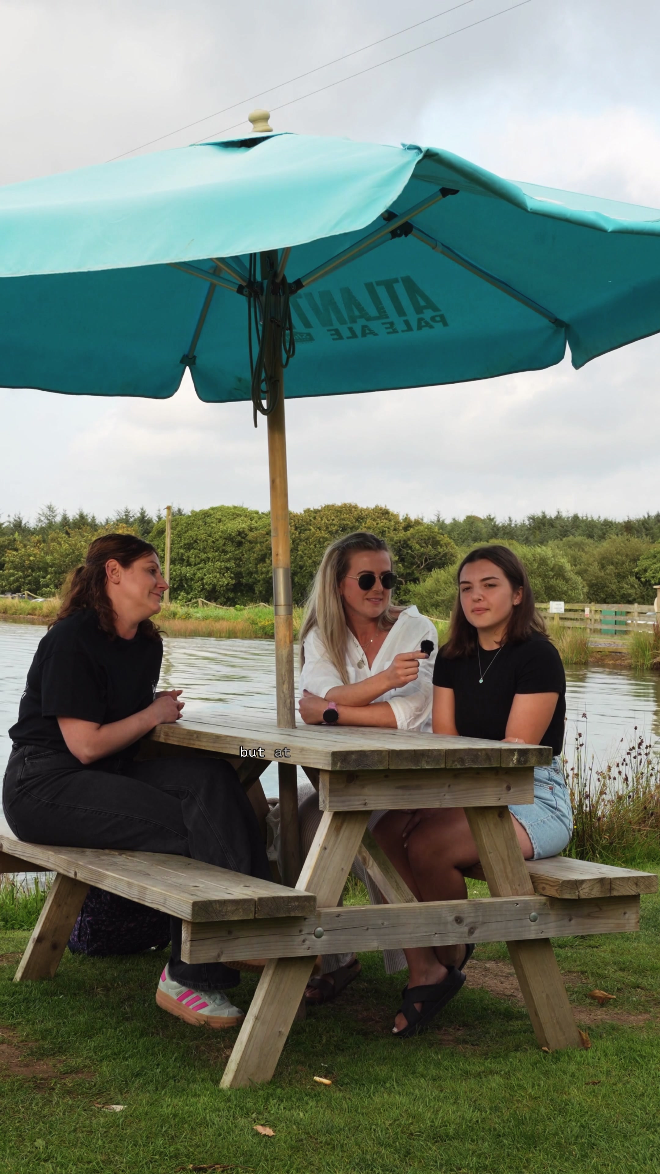Rhian, Alex and Phoebe sharing their experience outdoors