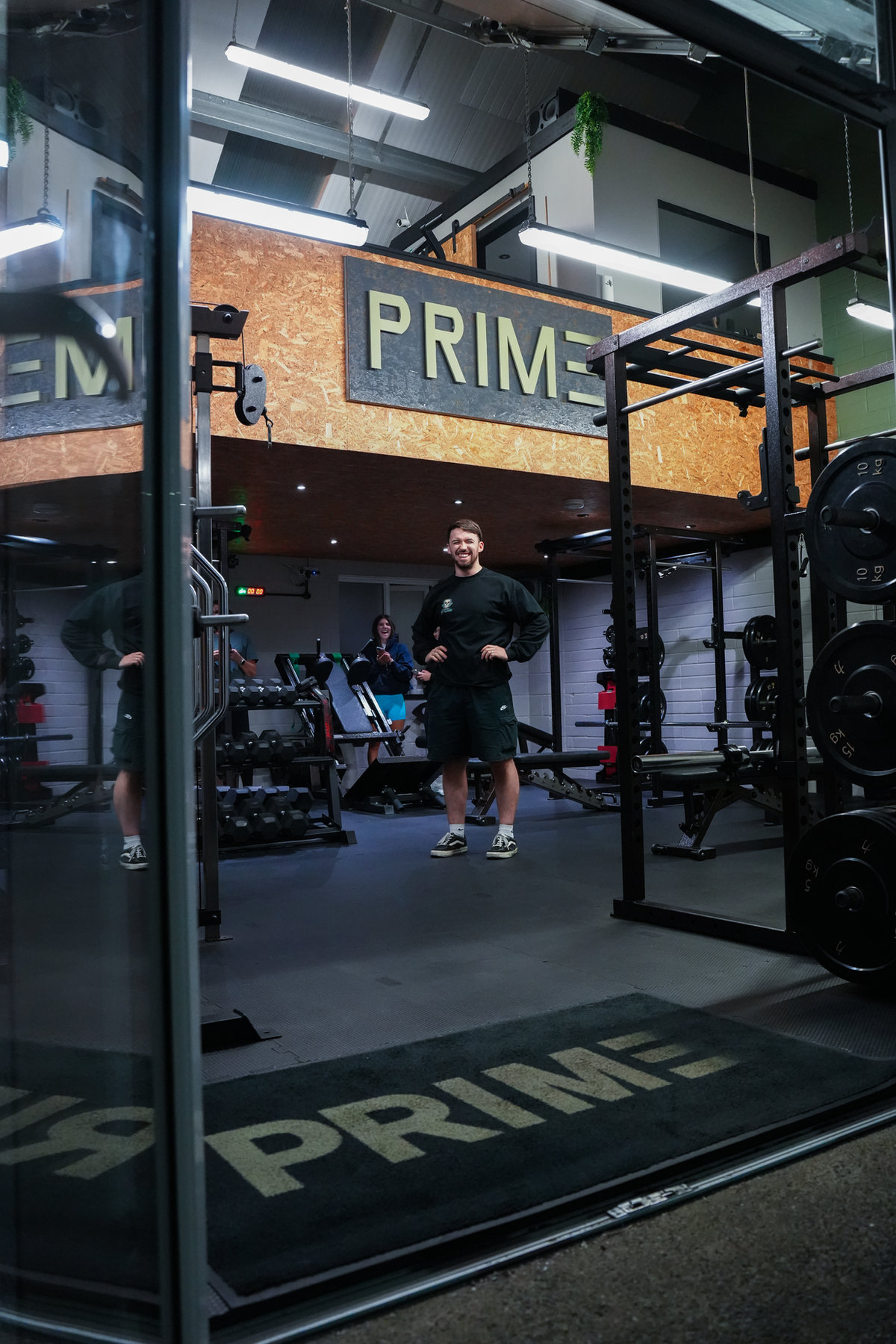Sam welcoming members into PRIME’s private coaching facility